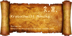 Kratochwill Mónika névjegykártya