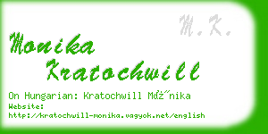 monika kratochwill business card